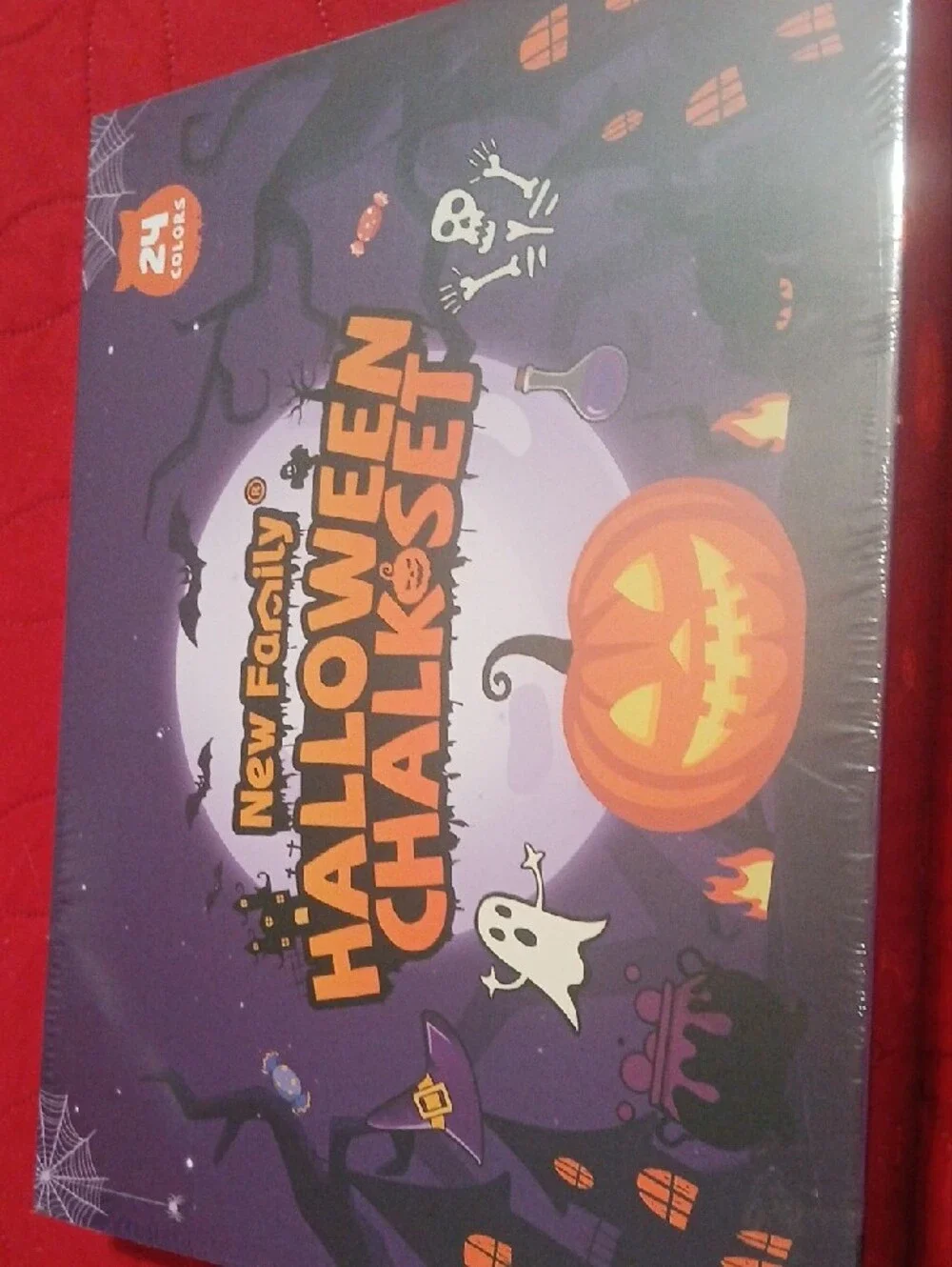 Halloween Chalk Set - Purple Orange Pumpkin Design